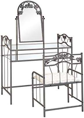 Coaster Home Furnishings Vanity Ivory Fabric Pewter