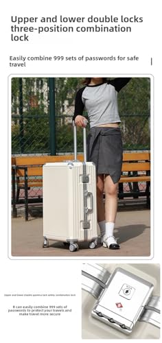 Travel Suitcase with Wheels Lightweight Luggage, Aluminum Frame Spinner Suitcase,TSA Lock Password Protection,Compression Design,Universal Wheel Carryon Checked Bag for Travel (dark gray, 20inch)4