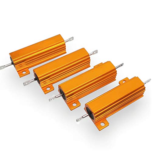 2Pcs 8 Ohm 8 50W Watt Aluminum Housed Metal Case Wirewound Resistors #TOP1