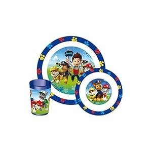 Fun House 005398 Paw Patrol Lunchset voor kinderen, polypropyleen, blauw, 26,5 x 7 x 25 cm, 3-delig