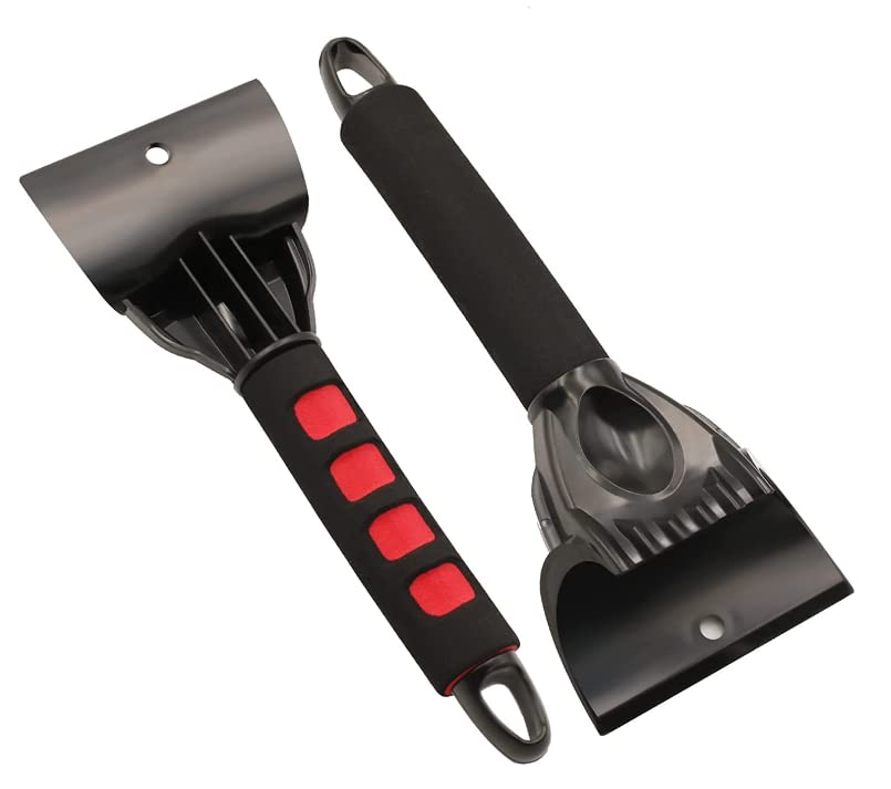Ice Scraper for Car Windscreen, 2 Pack Car Ice Scraper Non Scratch, Scrape Ice, Snow and Frost from Windscreens and Side Windows Easily, Car Scraper Ice for Car, SUV, Truck Windshield Windows
