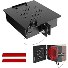 2 Pcs Aluminum RV Bumper End Cap for 4 Inch Square Bumpers - Sewer Hose Storage Cover with Hinged Door & Vent Holes,Fits Camper, Trailer and Motorhome 2, Black