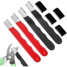 4 Pack Garden Tool Sharpener Portable Knife Sharpener Garden Knife Sharpeners Mini Speedy Edge Sharpening Multipurpose Carbide for Trimming Knives Cutter Scissor Axe Clipper Pruners