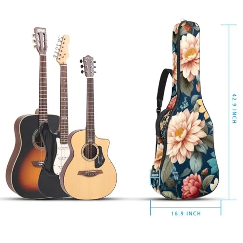 Housse de guitare avec fleur d'hibiscus pour vos déplacements