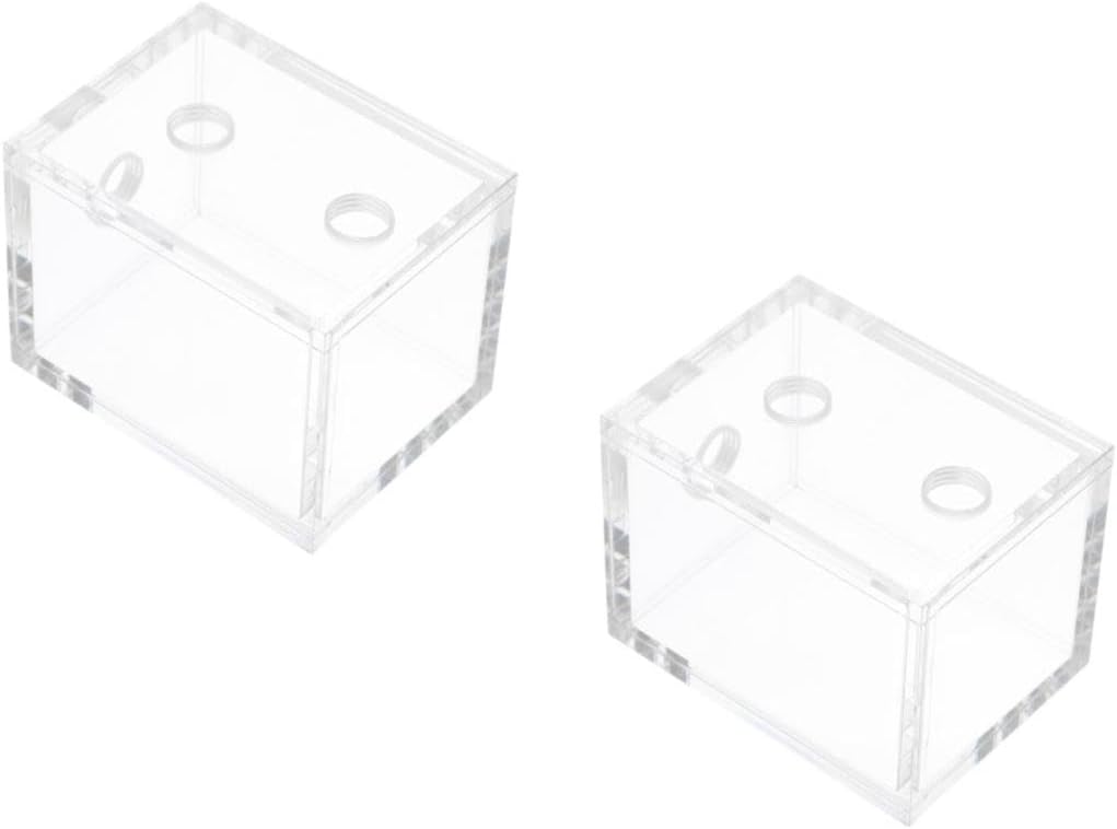 POPETPOP 2pcs Professional Acrylic Water Cooling Tank for High Efficiency Easy Installation Leak Design for CPU Cooling Systems