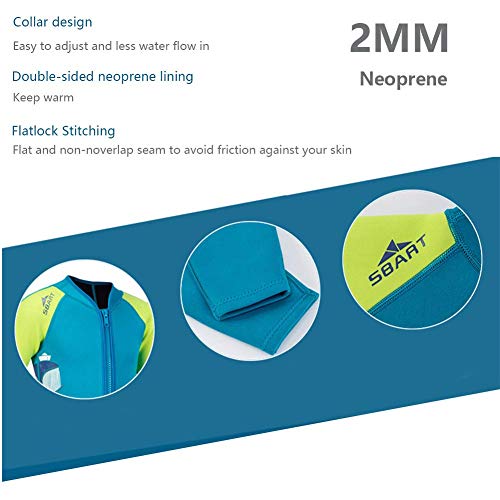 image for Skyone Kids Warm Wetsuit Neoprene Full Body Swimsuit Thermal Long Slee