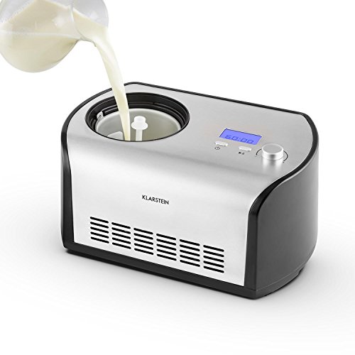 Klarstein Snowberry & Choc - Eismaschine, Speiseeismaschine, Eisbereiter, 135 Watt, 1,2 Liter Fassungsvermögen, Kühlhaltefunktion, Timer, Zubereitungszeit: 30-40 min, silber – Bild 8