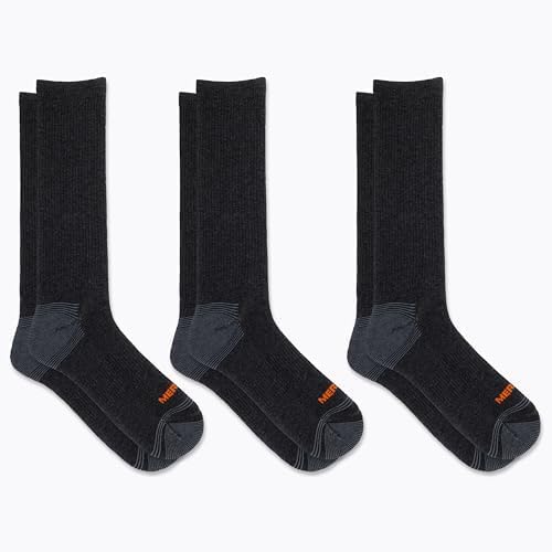 Merrell unisex-adult mens Men's and Women's Recycled Everyday Crew Socks - 3 Pair Pack - Repreve Mesh - Image 4