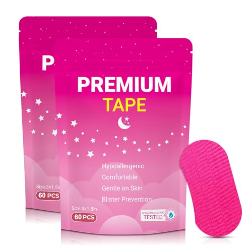Mouth Tape for Sleeping 60 Pack, Athletic Tape Wrap Breath