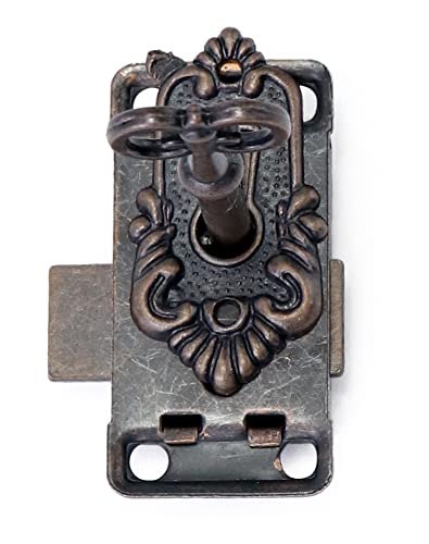 QWORK® 3 Pieces Antique Cabinet Door Lock Sets, Retro Locks with Keys, for Jewellery Boxes Cabinets, Drawers, 53 * 26mm - Image 3