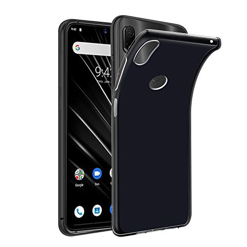 Qoosea Compatible with UMIDIGI S3 pro TPU Case Crystal Scratch Proof TPU Protective Cover Ultra Slim Lightweight Shock-Absorption Soft Gel Silicone Case, Black
