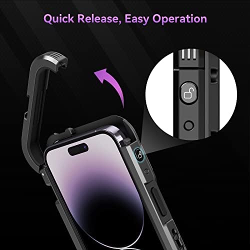 SMALLRIG Video Rig Cage for iPhone 14 Pro Aluminum Smartphone Video Rig Cage for Filmmaking / Videography / Live Streaming / Vlog - 4075