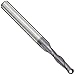 Melin Tool AMG-B Carbide Ball Nose End Mill, AlTiN Monolayer Finish, 30 Deg Helix, 2 Flutes, 4" Overall Length, 0.8750" Cutting Diameter, 0.8750" Shank Diameter