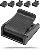 ✅ VIELSEITIG EINSETZBAR - Der Gurtdurchlass beträgt 16mm. Im Angebot sind 5 Klemmschnallen inbegriffen. Die Klemmen sind für jeden möglichen Einsatzzweck geeignet. Hier ein paar Beispiele: Verstellen und befestigen von Bändern, Taschen, Gurten, Taschen, Rucksäcken, Beutel und vieles mehr.