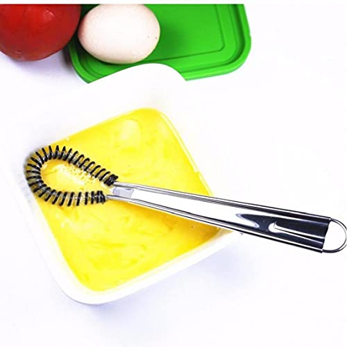 Ruluti Ei Melk Frother Beater Keuken Klop Mixer Mini Ei Gereedschap Koffie Roeren met Siliconen Coil Roestvrij Staal… - Image 3