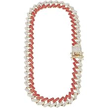 Charles Raymond Zig Zag Blinged Out Necklace - New Cuban Z Links w/ 3 Row Diamonds on Each Side - GJ19101611