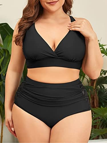 Swim Conjunto De Bikini De Unicolor Para Mujer, Conjunto De