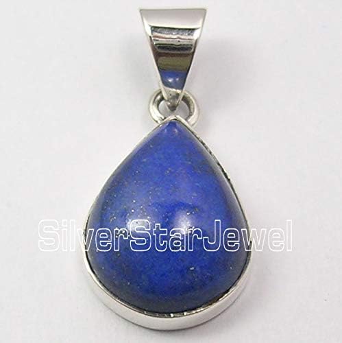 12 x 16 mm Lapis Lazuli Pendant 1" 3.0 Grams 925 Sterling Silver3