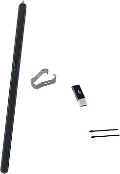 Galaxy Z Fold 6/5 S Pen Fold Edition Z Fold 5 Slim S Pen for Samsung Galaxy Z fold 6 S Pen Fold 5 EJ-PF946BBEGUS Stylus Pen Replacement with Tips/Nibs + Type-C ConvertorBlack
