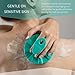 Silicone Body Scrubber 2 Pack, BEAUTAIL Gentle Bristles Shower Bath Brush, Lather Nicely, Soft Massage Body, More Hygienic Than Loofah, Gentle Exfoliating for Sensitive Skin, Green+Black