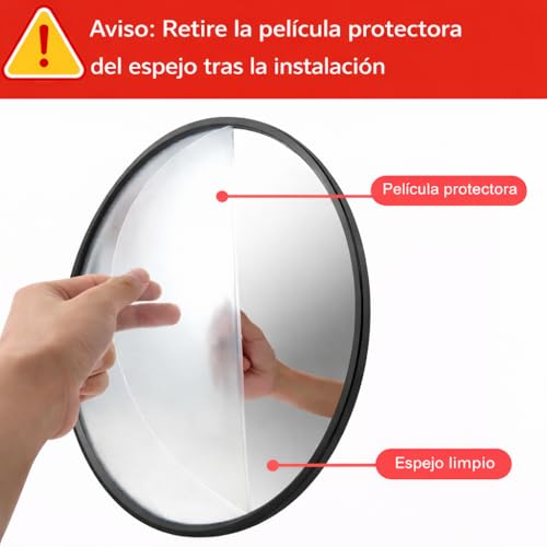 Espejo parabólico de tráfico para control visual de intersecciones y accesos 5