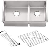 KOHLER K-5284-NA Strive Undermount Large/Medium Double Bowl Kitchen Sink, 32-Inch x 18-5/16-Inch, Stainless Steel