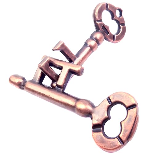 Traditional Metal Brain Teaser – Classic Puzzle Toy for Logic & Skill Development (Keys)