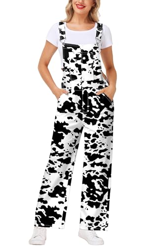 AOBUTE Jean Overalls for Womens Halloween Jumpsuit Costume with Pockets