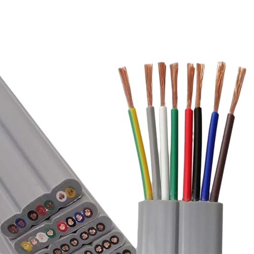Câble plat flexible 8 conducteurs à isolation PVC pour automatisme à haute torsion