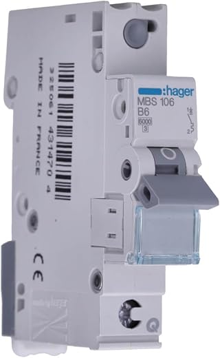 Hager MBS106 MBS106 Leitungsschutzschalter 1polig 6A 400V