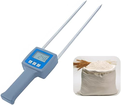 Grain Flour Moisture Meter for Wheat/Rye Flour Paddy Flour Maize/Corn Flour Semolina Flour Soya Beans Flour Barley/Oats Flour Coffee Flour TK100GF