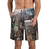 Confortable pour toutes les occasions : disponible en tailles S, M, L, XL, XL, 3XL, ce maillot de bain imprimé New York est ample et conçu pour la marche, la course, le surf, la détente sur la plage, ou même pour se détendre à la maison