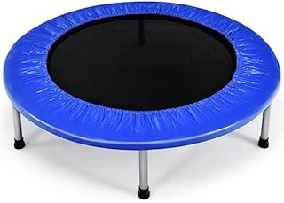 SPOTRAVEL Mini Outdoor Trampoline, 38 Foldable Rebounder with PVC Protective Cover, Portable Recreational Fitness Bouncer for Kids & Adults
