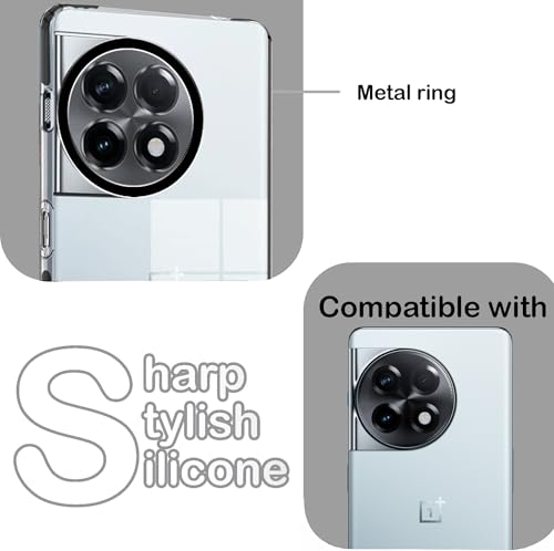 Image of A rtistque Ultra Stylish Back Cover Case for OnePlus 11R 5G | Premium Shockproof TPU | Transparent | Stylish Protective Design | OnePlus 11R Back Cover - Black