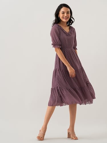Image of AASK Dress for Women One Piece Kurta Set Tops Knee-Length Fit And Flare Dresses