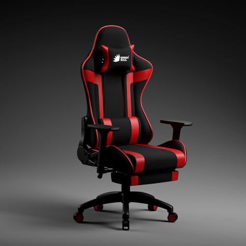 Image of Green Soul Raptor Pro Racing Edition | Ergonomic Gaming Chair with Massager & Legrest | Premium Fabric | 3D Armrest | Adjustable Neck & Lumbar Pillow | 3 Year Warranty (Black & Red)