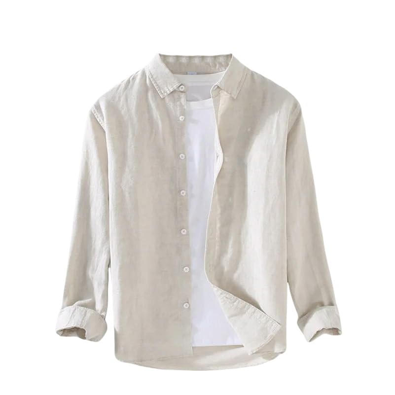 Chemise lin manches longues homme légère contre la chaleur du printemps