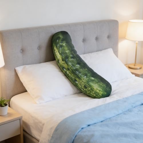 Coussin décoratif peluche concombre TOYANDONA 90 cm pour lit et canapé - 7