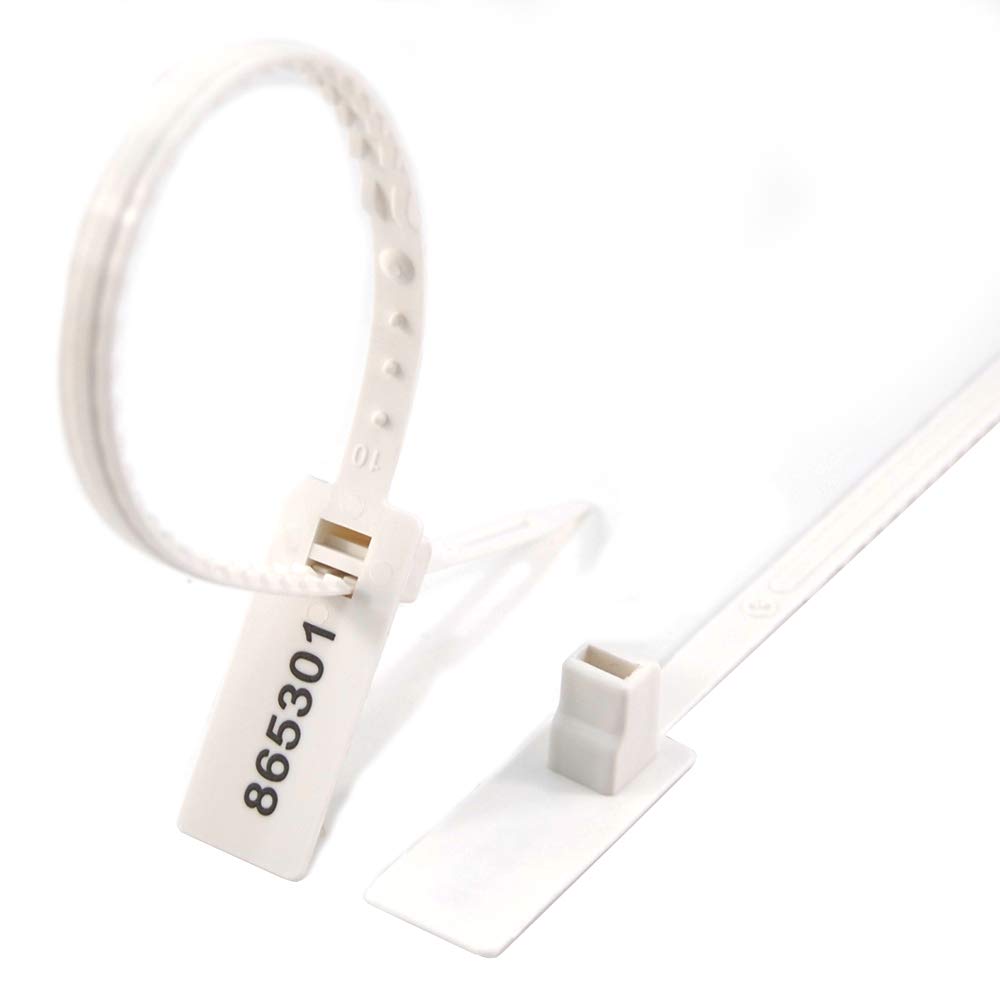 Manipulationssicherungen, Selbstverriegelnde, manipulationssichere Zugbänder, nummerierte Einweg-Kabelbinder for Verpackungszwecke