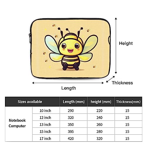 Yellow Bee Laptop Sleeve Case 15 Inch Suitable For Notebook Computer Tablet Traveling Carrying Simple Case4