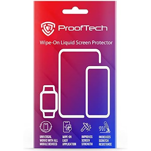 ProofTech Liquid Glass Screen Protector | Covers up to 6 Devices | for All Smartphones Tablets and Watches | Phone Scratch and Crack Resistant Cover