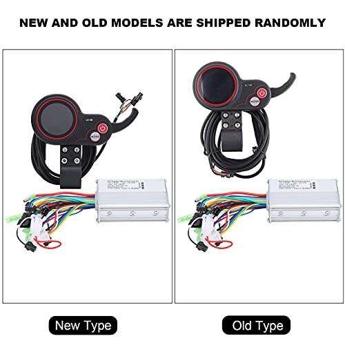 Alomejor Controller und LCD-Anzeige 24 V / 36 V / 48 V / 60 V 250 W / 350 W Geschwindigkeitsregler mit Wasserdichter LCD-Anzeigetafel für Elektrischen Fahrrad-Roller(48V)