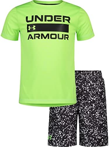 Under Armour boys Ua Volley Swim Shirt Set, Quirky Lime Sp22, 18 Months US