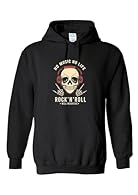 Skull with Headphones Graphic & “Rock 'N' Roll – We'll Never Die” slogan Classic Black Hoodie for a sleek and bold look Unisex Fit – Ideal for men and women Perfect Gift for Music Lovers and fans of rock culture Soft & Durable Fabric for all-day comf...