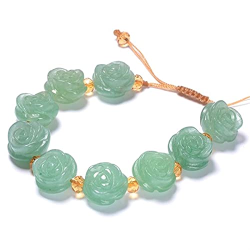 Bracelet en jade vert d'Aventurine véritable, jonc artisanal de luxe