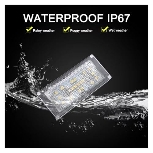 Lámpara matrícula LED para solucionar luz amarilla en Serie 7 E65 E66 6