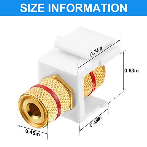 Conector Keystone Banana Jack para panel de pared con inserción tipo tornillo en audio de casa 5