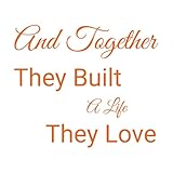 Gravuraufkleber Zitat: Gemeinsam Liebe Zuhause Familie 51x59.9cm Änderungen und Informationen möglich Orange