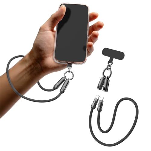 Cable USB C PD240W trenzado de 1 pie con cordon anticaidas universal premium
