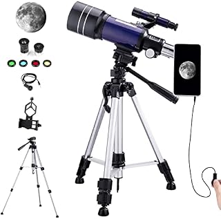 BEBANG Telescope for Kids Adults Beginners, 70mm Professional Astronomy Refractor Telescope with Adjustable Tripod, Telescope Gift for Kids Stargazing Moon Planet